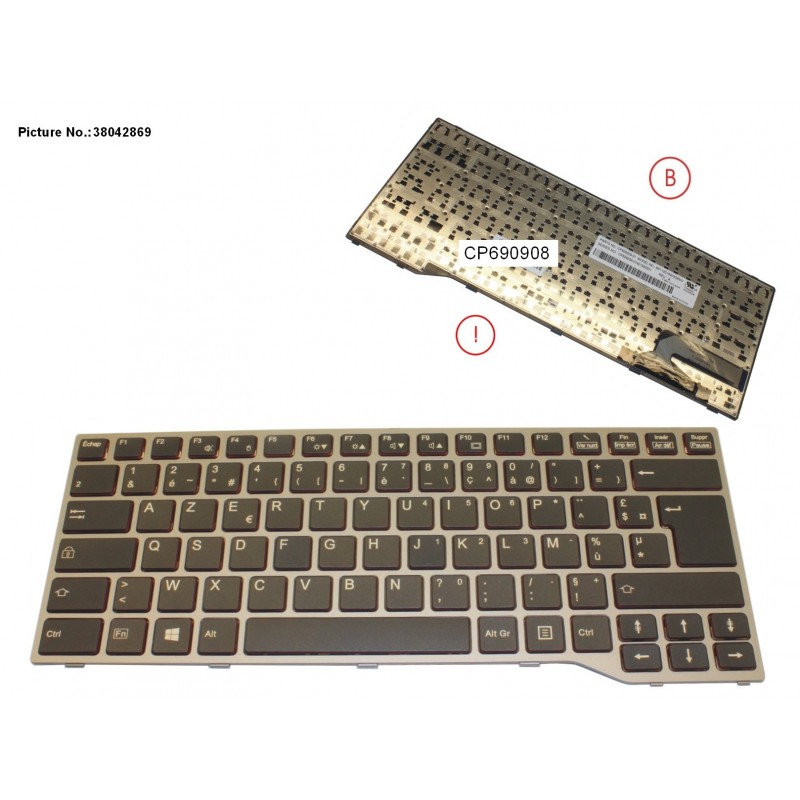 38042869 - KEYBOARD BLACK W/O TS FRANCE