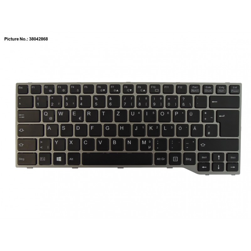 38042868 - KEYBOARD BLACK W/O TS GERMAN