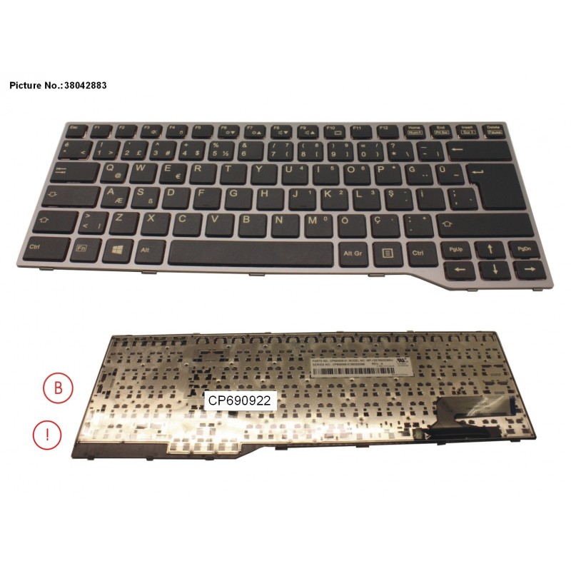38042883 - KEYBOARD BLACK W/O TS TURKEY