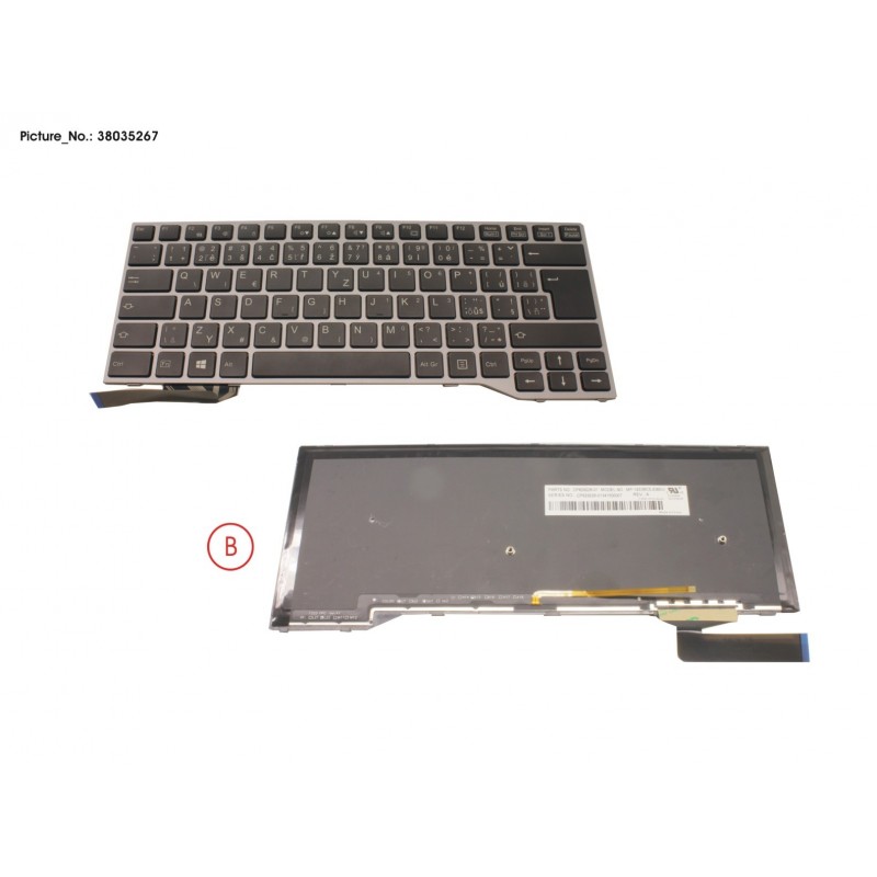 38035267 - KEYBOARD BLACK W/ BL CZECH/SLOVAKIA