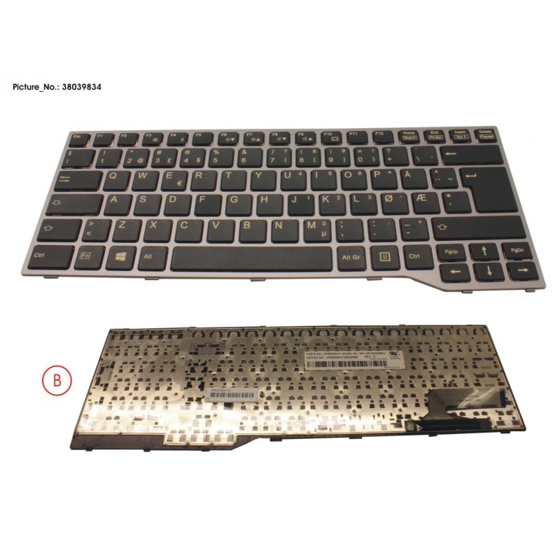 38039834 - KEYBOARD BLACK W/O TS NORWAY