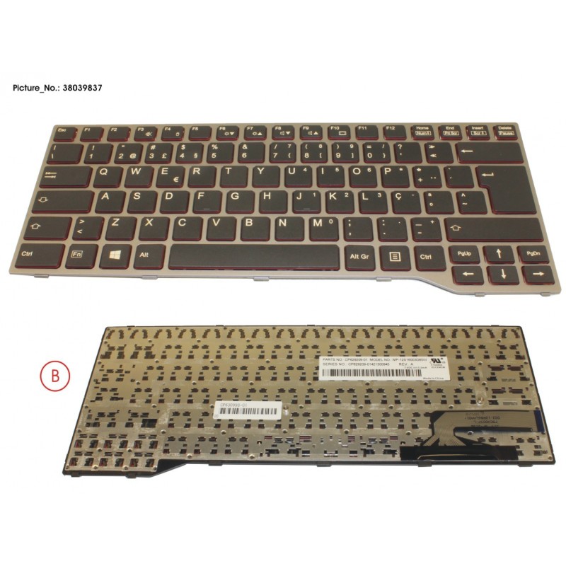 38039837 - KEYBOARD BLACK W/O TS PORTUGAL