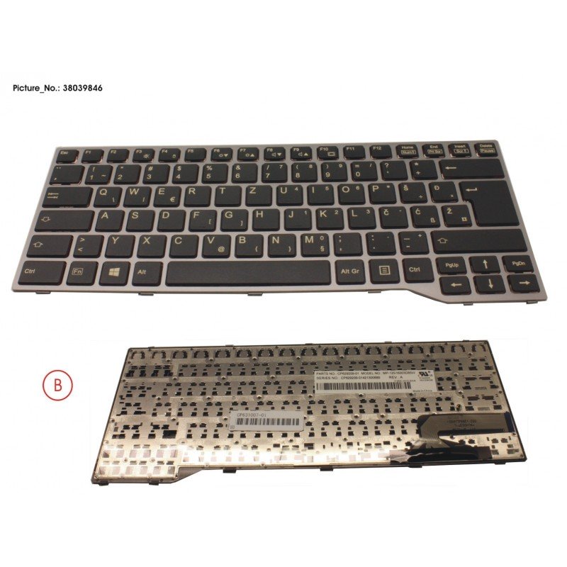38039846 - KEYBOARD BLACK W/O TS SOUTH EAST EUROPE