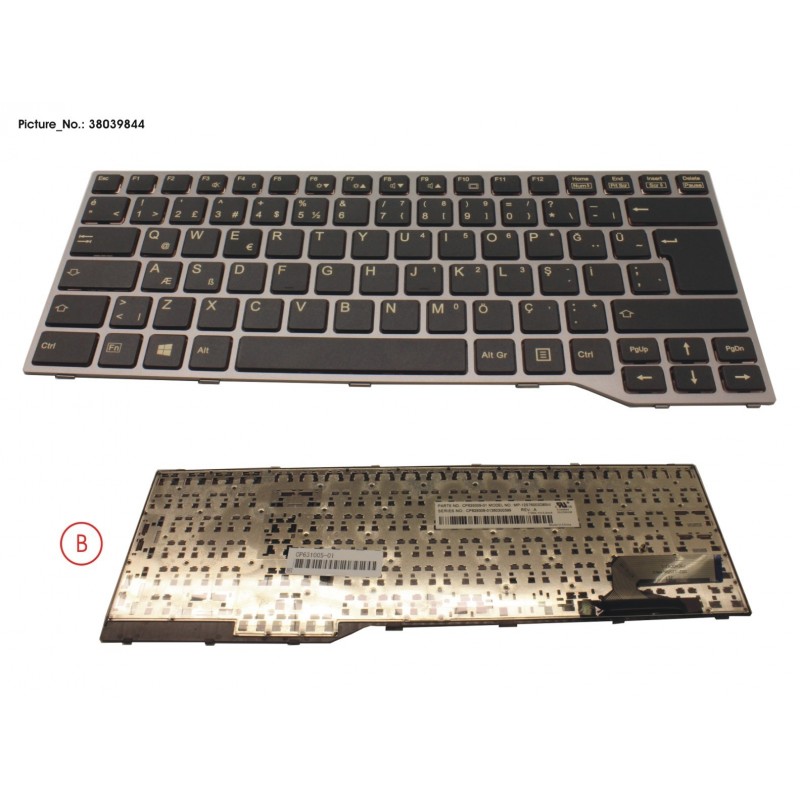 38039844 - KEYBOARD BLACK W/O TS TURKEY