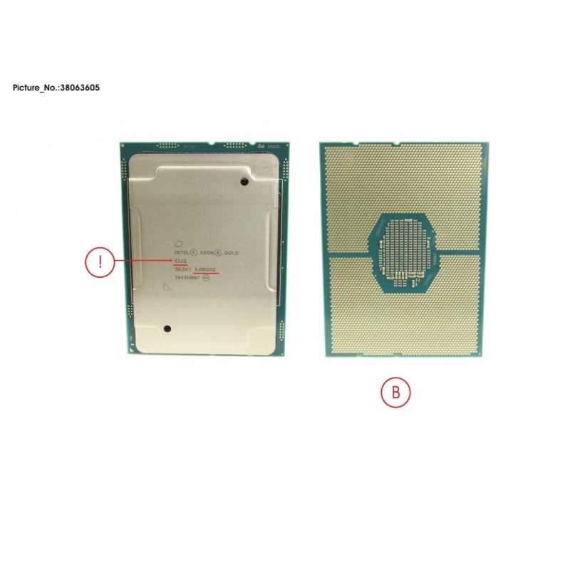 38063605 - CPU XEON GOLD 5122 3,6GHZ 105W