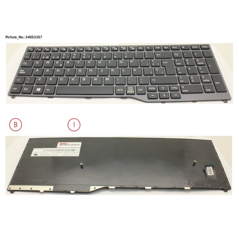 34053359 - KEYBOARD 10KEY BLACK W/O TS SWISS
