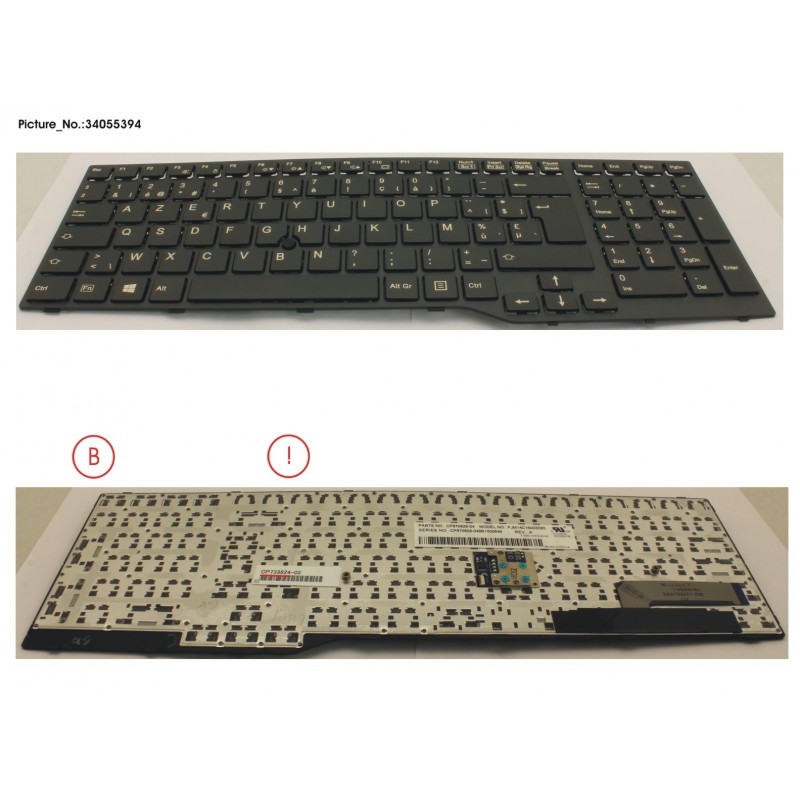 34055394 - KEYBOARD 10KEY BLACK W/ TS BELGIUM