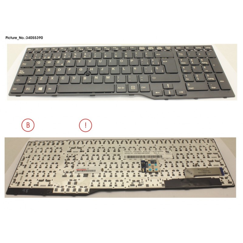 34055390 - KEYBOARD 10KEY BLACK W/ TS SPAIN