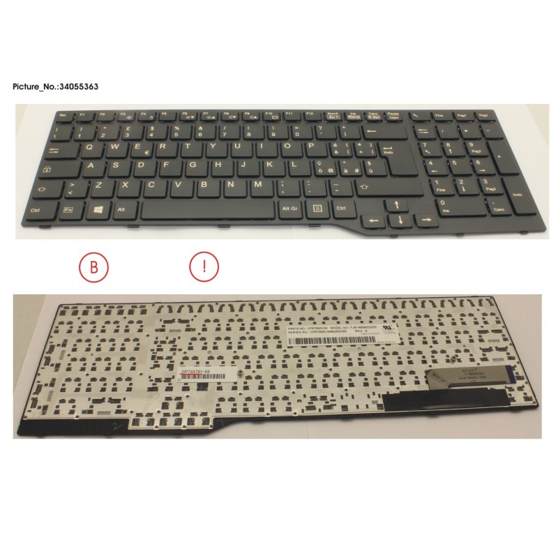 34055363 - KEYBOARD 10KEY BLACK W/O TS ITALY