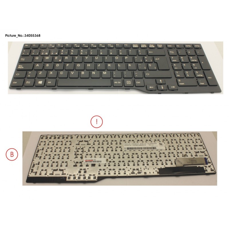 34055368 - KEYBOARD 10KEY BLACK W/O TS SPAIN