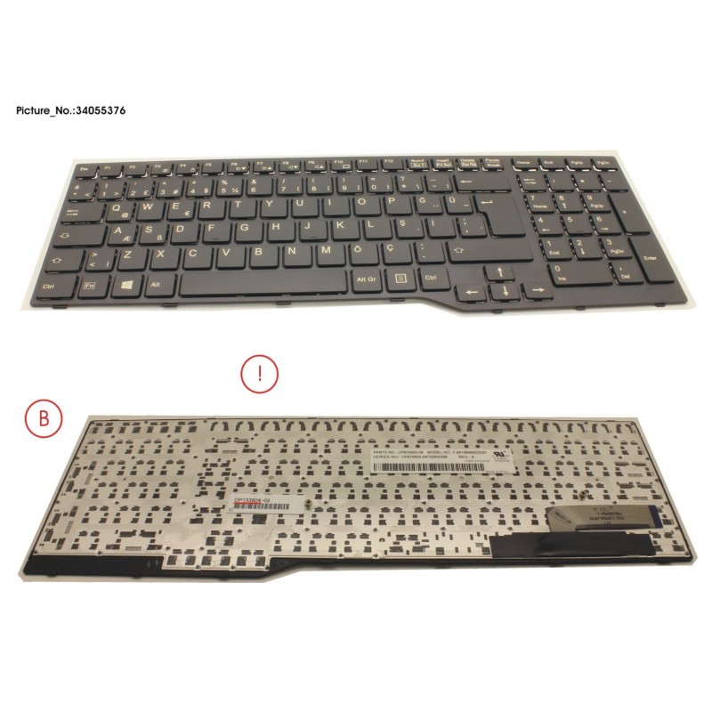 34055376 - KEYBOARD 10KEY BLACK W/O TS TURKEY