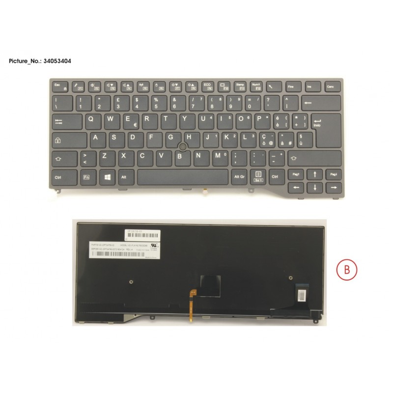 34053404 - KEYBOARD BLACK W/ TS ITALY