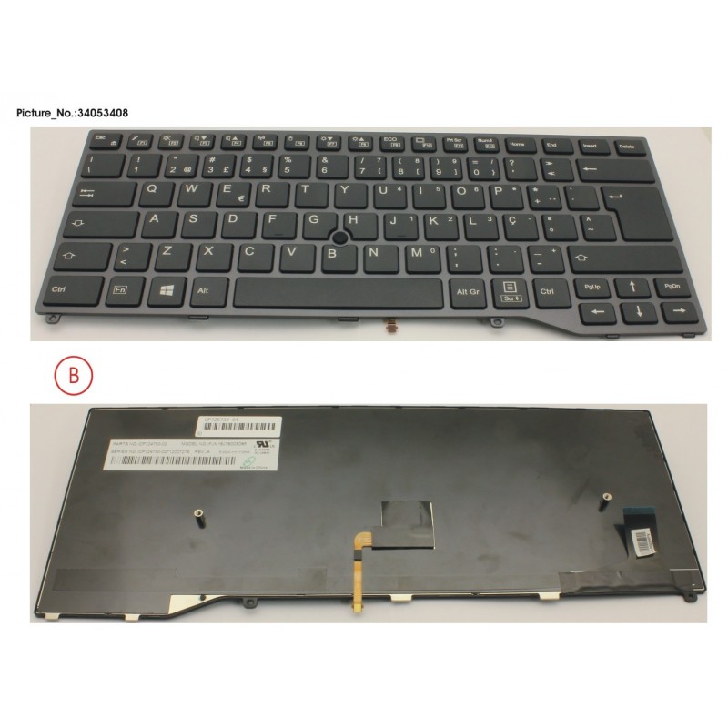 34053408 - KEYBOARD BLACK W/ TS PORTUGAL