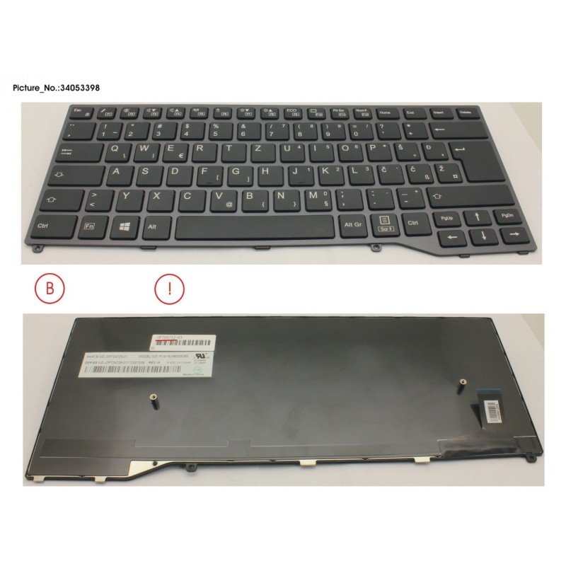 34053398 - KEYBOARD BLACK W/O TS EAST EUROPE