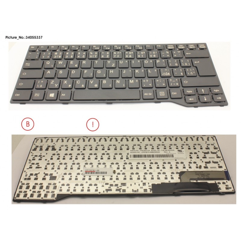 34055337 - KEYBOARD BLACK W/O TS CZECH/SLOVAKIA