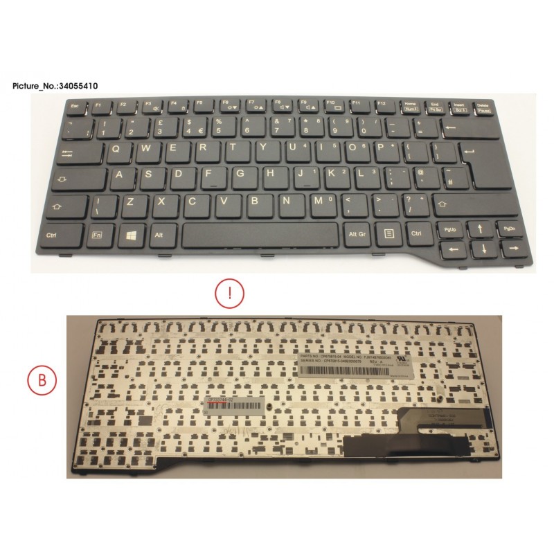 34055410 - KEYBOARD BLACK W/O TS UK