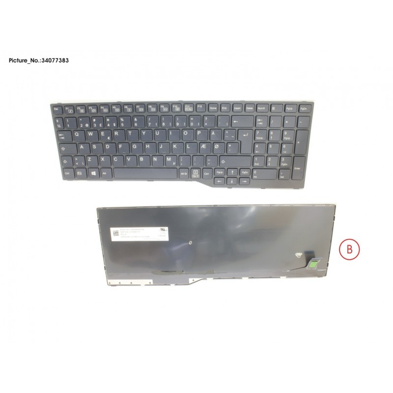 34077383 - KEYBOARD DENMARK (BLACK)