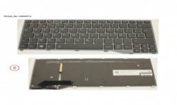 34054916 - KEYBOARD BLACK W/ BL BELGIUM