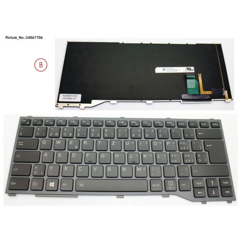 34067706 - KEYBOARD W/ BL SWISS