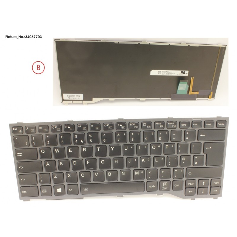 34067703 - KEYBOARD W/ BL UK