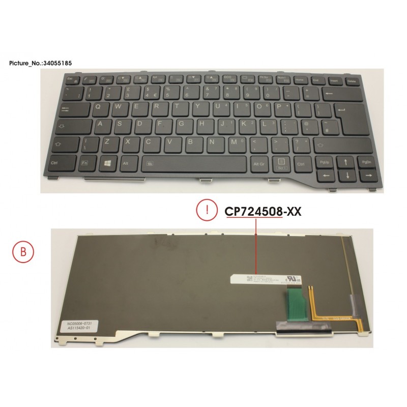 34055185 - KEYBOARD W/ BL UK