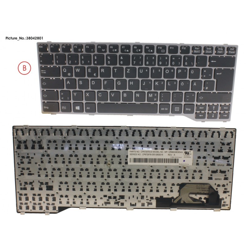 38042801 - KEYBOARD ANTIB. GERMAN