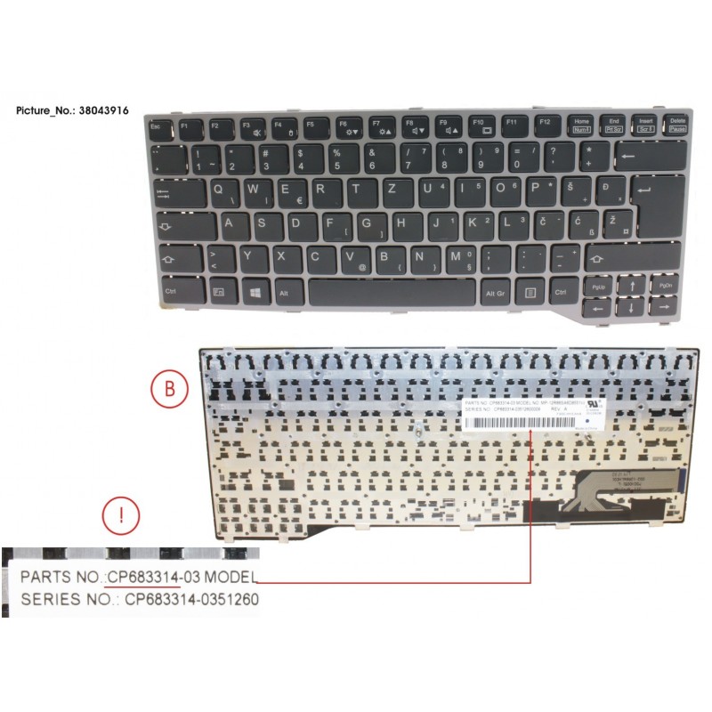 38043916 - KEYBOARD EAST EUROPE