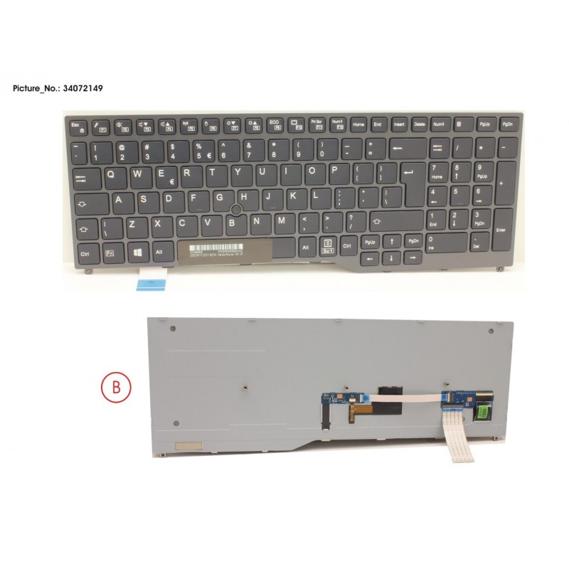 34072149 - KEYBOARD BLACK W/ TS US