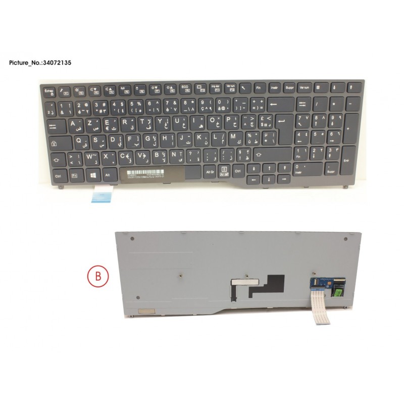 34072135 - KEYBOARD BLACK W/O TS ARABIC/FRANCE