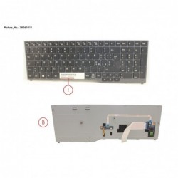 38061011 - KEYBOARD BLACK W/ BL ITALY