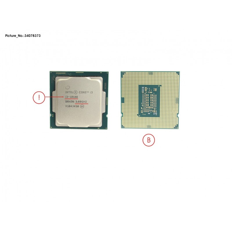 34078373 - CPU INTEL CORE I3-10100 3,6 GHZ 65W