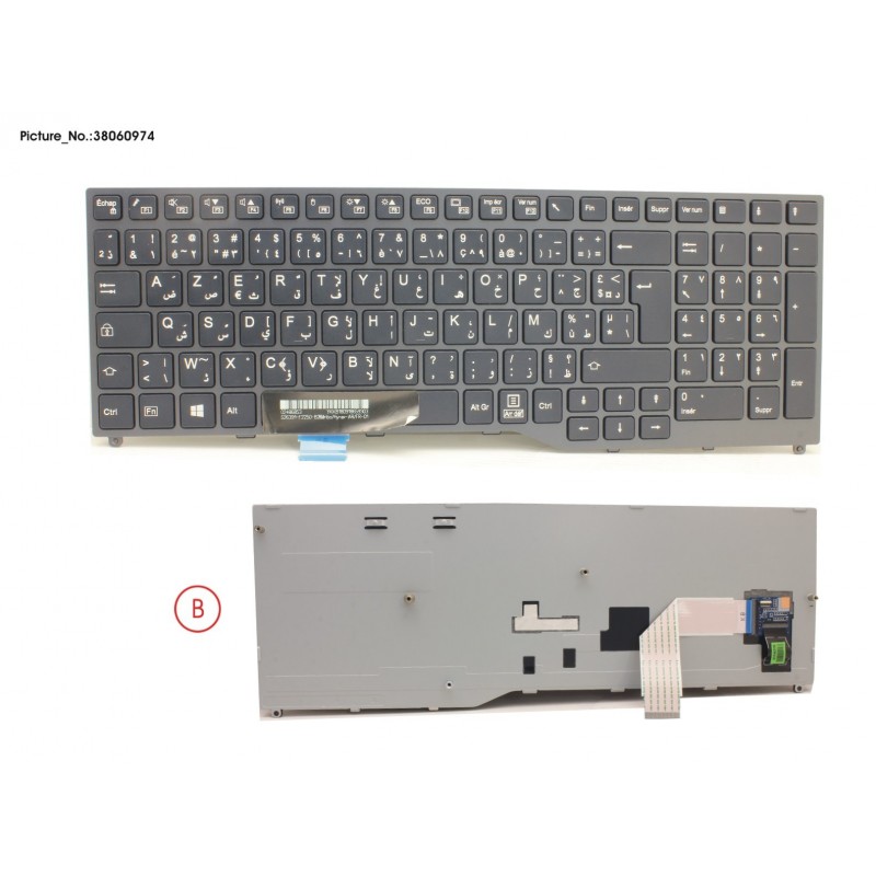 38060974 - KEYBOARD BLACK W/O TS ARABIC/FRANCE