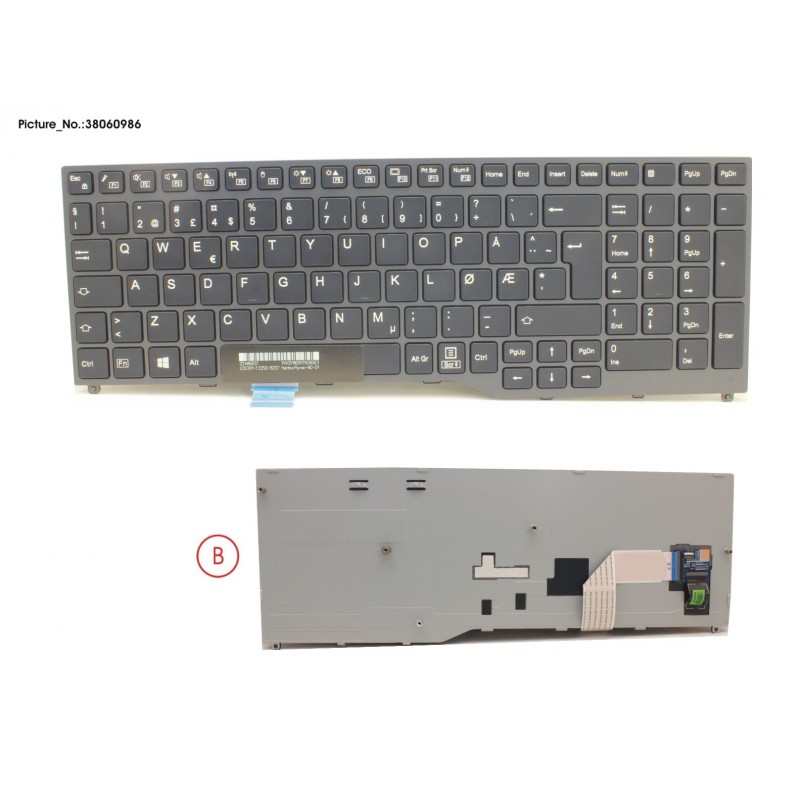 38060986 - KEYBOARD BLACK W/O TS NORWAY