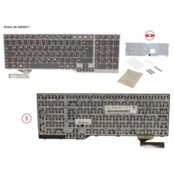 38045411 - KEYBOARD BLACK/RED EAST EUROPE W/O TS