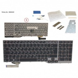 38045422 - KEYBOARD BLACK/RED GERMAN W/ TS