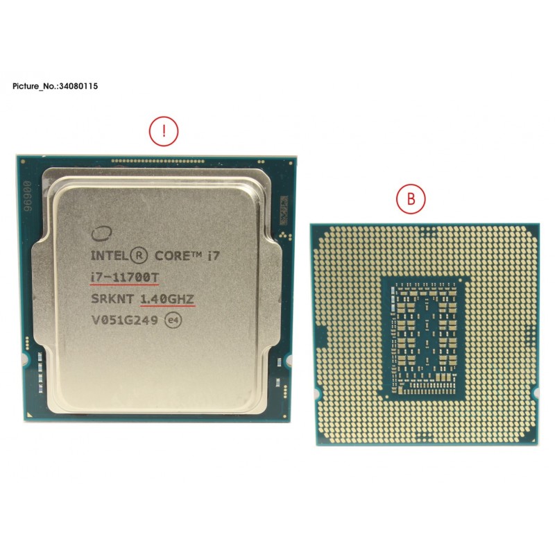 34080115 - CPU INTEL CORE I7-11700T 1,4GHZ 35W