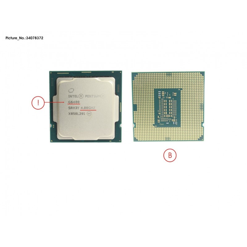 34078372 - CPU INTEL PENTIUM G6400 4,0 GHZ 58W