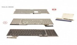 38045403 - KEYBOARD BLACK/RED SWISS W/O TS