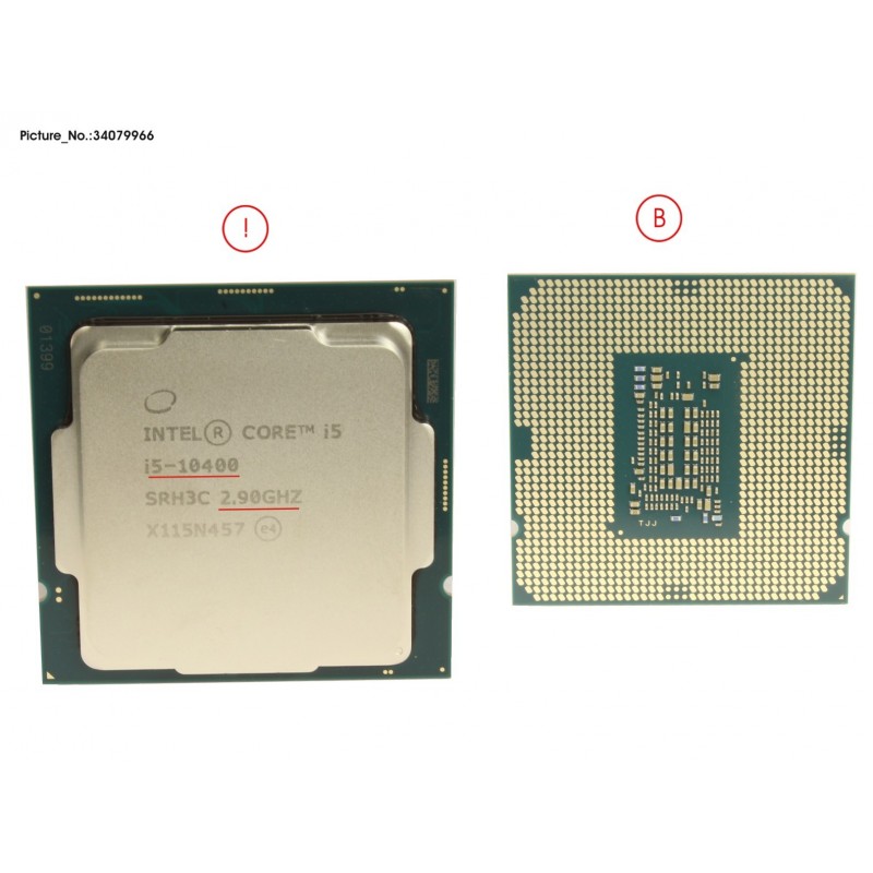 34079966 - CPU INTEL CORE I5-10400 2,9 GHZ 65W