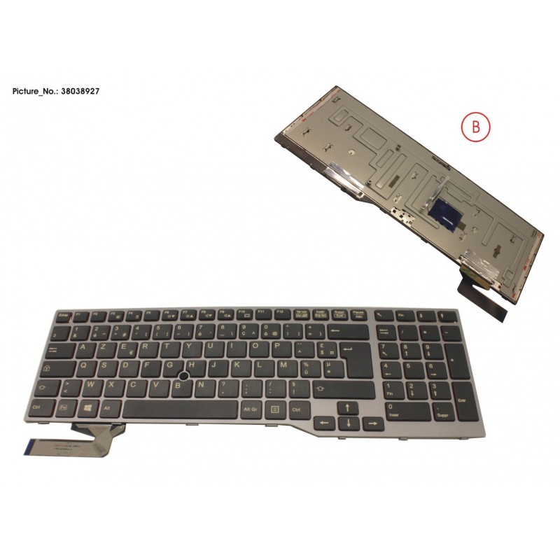 38038927 - KEYBOARD 10KEY BLACK/RED FRANCE