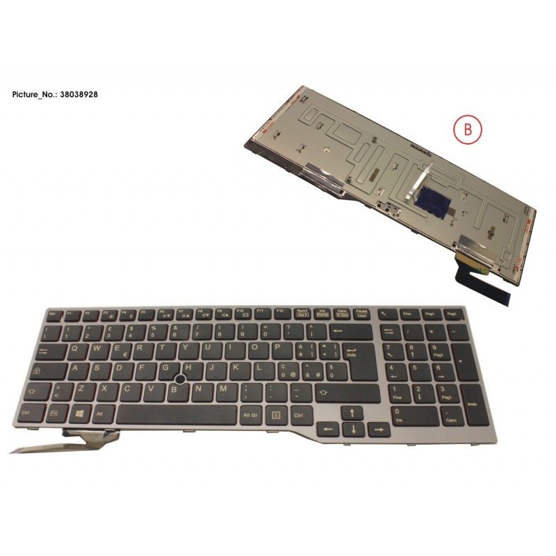 38038928 - KEYBOARD 10KEY BLACK/RED ITALY