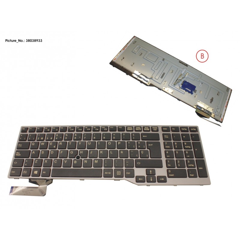 38038933 - KEYBOARD 10KEY BLACK/RED SPAIN