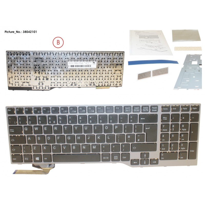 38042101 - KEYBOARD BLACK ANTIB UK