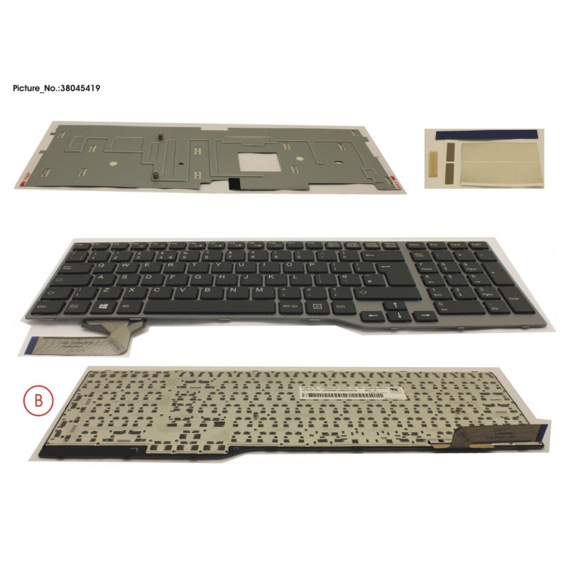 38045419 - KEYBOARD BLACK ANTIB UK