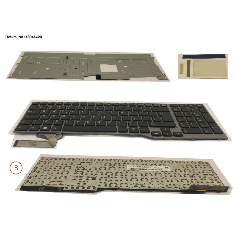 38045420 - KEYBOARD BLACK ANTIB US