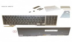38042139 - KEYBOARD BLACK W/ BL EAST EURO
