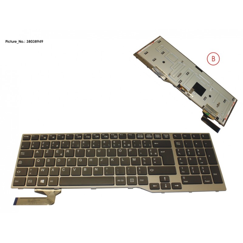 38038949 - KEYBOARD BLACK W/ BL FRANCE