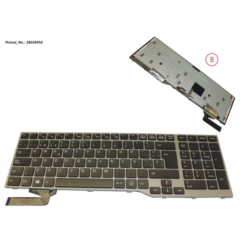 38038952 - KEYBOARD BLACK W/ BL SPAIN