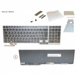 38042132 - KEYBOARD BLACK W/ BL SWISS