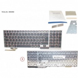 38042082 - KEYBOARD BLACK/RED DENMARK W/O TS